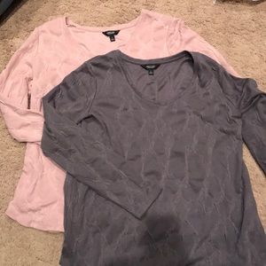 SET OF 2 Washed-Purple/Muave long-sleeved Shirt